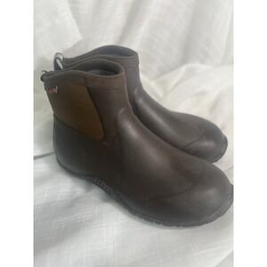 Hisea Men's Ankle Rain Boots Waterproof Non-slip Chore Working Wellies Size 9